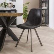 Set van 4 Industriële Eetkamerstoelen Benjie Kunstleer - Zonder Armleu...
