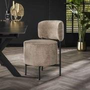 Set van 2 Draaibare Eetkamerstoelen Bouclé Lima - Rond - Zonder Armleu...
