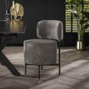Set van 2 Draaibare Eetkamerstoelen Bouclé Lima - Rond - Zonder Armleu...