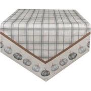 Clayre & Eef Tafelloper 50x160 cm Grijs Katoen Pompoen