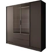 Meubella Kledingkast Knox - Zwart - 206 cm