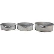 Clayre & Eef Serveerschalen Set van 3  Ø 38 Ø 34 Ø 32cm Grijs Ijzer Pr...