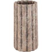 PTMD Bloempot Jaydean - 16x16x30 cm - Cement - Grijs