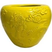 PTMD Bloempot Terron - 55x55x45 cm - Keramiek - Geel
