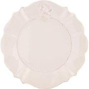 Clayre & Eef Ontbijtbord  Ø 21 cm Wit Keramiek Rond Bord