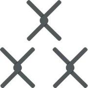 Krumble Opvouwbare siliconen pannenonderzetter - Antraciet - Set van 3