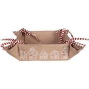 Clayre & Eef Broodmand 35x35x8 cm Bruin Katoen Gingerbread house