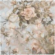 Clayre & Eef Servetten Papier Set van 20 33x33 cm Blauw Beige Bloemen