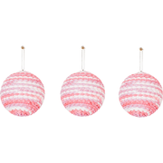 Xmas Hangers- Xmas Balls- Foam- Neon Pink -S3- 10cm