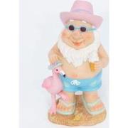 Tuinkabouter met flamingo
