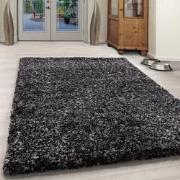 Tapijtenloods Rainbow Soft Shaggy Hoogpolig Vloerkleed Antraciet- 160x...