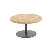 Volta teak salontafel centrale poot antraciet 60 cm dia. H35 cm 4SO