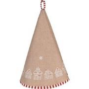 Clayre & Eef Theedoek Ø 80 cm Bruin Katoen Rond Gingerbread house Keuk...