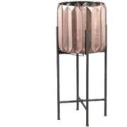 PTMD Bloempot Eleyza - 26x26x59 cm - Metaal - Koper