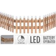 Fence With Led 90X20 cm Brown