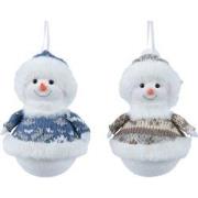 Sneeuwpop polyester d8h12 cm a2 kerst