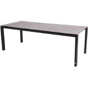 Goa Tafelframe Antracite met HPL Light Grey tafelblad 220 x 95 cm