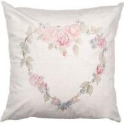 Clayre & Eef Kussenhoes 45x45 cm Beige Polyester Hart