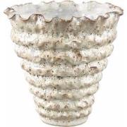 PTMD Bloempot Nianh - 27x27x25 cm - Keramiek - Creme