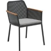 Galena dining stoel midnight grey mesh