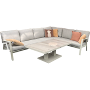 Kreta hoeklounge warm wit 4 delige set