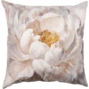 Clayre & Eef Kussenhoes  45x45 cm Wit Geel Polyester Bloemen Sierkusse...