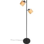 Mexlite - vloerlamp - Bambus - zwart - bamboe - Ø 28cm - E14 - 3670ZW