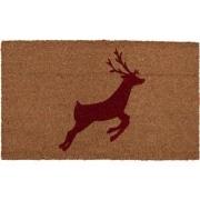 Clayre & Eef Deurmat 75x45 cm Bruin Kokosvezel PVC Hert Kokosmat