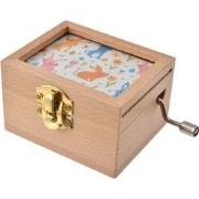 Clayre & Eef Muziekdoos 9x6x4 cm Wit Beige Hout