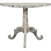 Clayre & Eef Sidetable  100x42x84 cm Wit Beige Hout Wandtafel