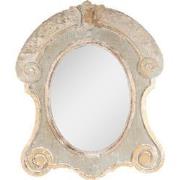 Clayre & Eef Spiegel  69x84 cm Bruin Beige Hout Glas Grote Spiegel