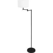 Mexlite - vloerlamp - Bella - zwart - linnen metaal - Ø 45cm - E27 - 3...