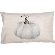 Clayre & Eef Kussenhoes 30x50 cm Beige Grijs Polyester Pompoen Sierkus...
