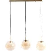 Light & Living - hanglamp - Medina - oranje - glas - grote eettafellam...