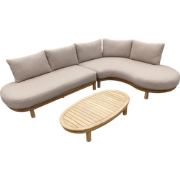 Summerland cornerset natural taupe/acacia light teak incl. zand olefin...