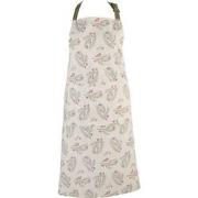 Clayre & Eef Keukenschort  70x85 cm Beige Groen Katoen Dennentak BBQ S...