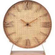 Clayre & Eef Tafelklok  24 cm Bruin MDF Ijzer Tafelklokken Binnen