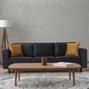 3-zits Bank Kale Velvet Antraciet