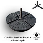 4gardenz® Combinatieset Verzwaringsset met Parasolvoet Kruis 70 KG