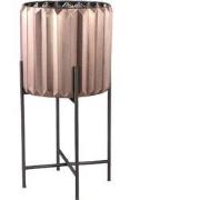 PTMD Bloempot Eleyza - 37x37x74 cm - Metaal - Koper
