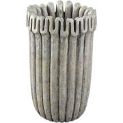 PTMD Bloempot Raffay - 18x18x30 cm - Cement - Grijs