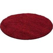 Tapijtenloods Basic Rond Shaggy vloerkleed Rood Hoogpolig- 80 CM ROND