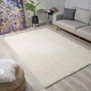 Loca Shaggy Vloerkleed – Modern Uni Effen – Creme Hoogpolig & Zacht- 1...