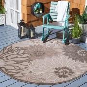 Floral Outdoor - Buitenkleed Tuin - Rond - Weerbestendig Vloerkleed - ...