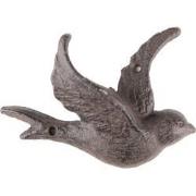 Clayre & Eef Wandhaak Vogel 14x4x10 cm Bruin Ijzer Kapstok