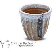 Villa Pottery  Grenoble pot Antiek groen-oranje - hoog