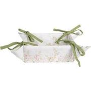 Clayre & Eef Broodmand  35x35x8 cm Wit Katoen Bloemen