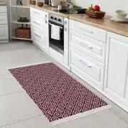 Boho Kelim Dubbelzijdig Wasbaar Vloerkleed Creme Rood- 80x200 CM