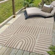 Berlin Outdoor - Japandi - Beige - Buitenkleed Tuin - Weerbestendig  -...