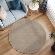Loom Uni Effen Vloerkleed - Rond - Uni Kleur - Beige - Woonkamer Slaap...